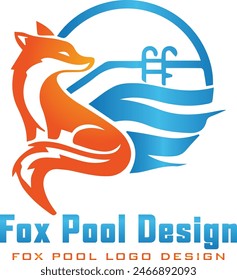 Fox pool logo design for download you business