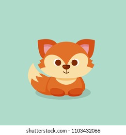 Fox Poses Cartoon Illustration