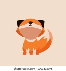 Fox Poses Cartoon Illustration