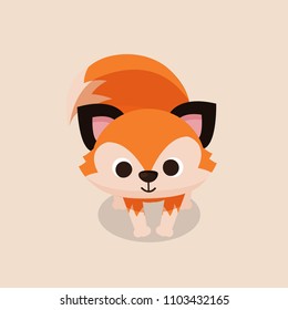 Fox Poses Cartoon Illustration