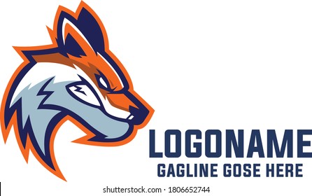 Fox racing competition Mascot logo design