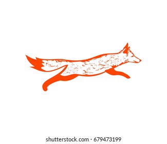 Fox run logo vector