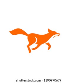 fox run unique logo icon design vector