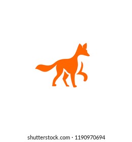 fox run unique logo icon design vector