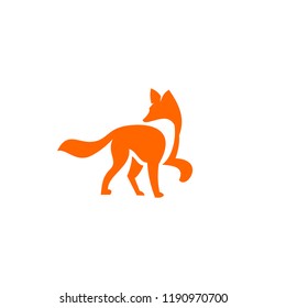 fox run unique logo icon design vector