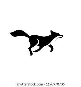 fox run unique logo icon design vector