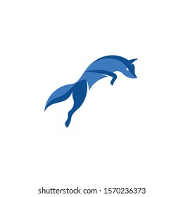 Fox Run Unique Logo Icon Design Vector,eps 10