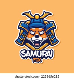 Fox Samurai Creative Cartoon Logo Mascot