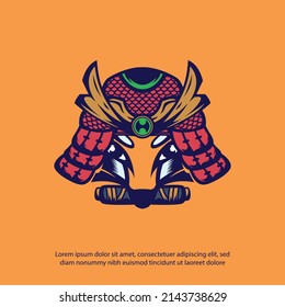 Fox Samurai Mascot Logo Design