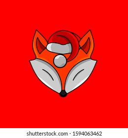 the fox santa claus e sport logo on christmas day