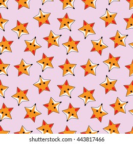 Fox seamless pattern.  