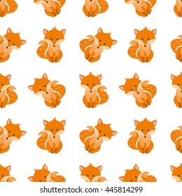Fox seamless pattern