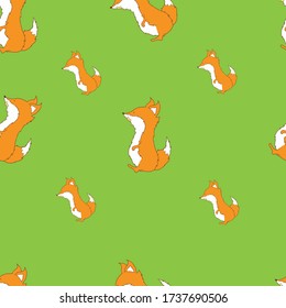 Patrón de zorro lindo. Ilustración del vector