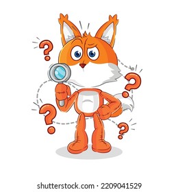 la ilustración de búsqueda de fox. vector de caracteres