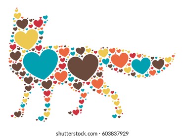 fox shape vector design illustration
