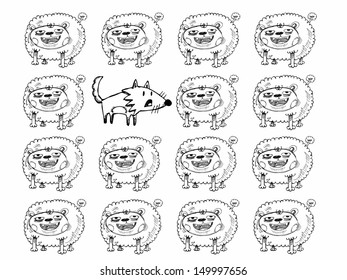 The fox and the sheep