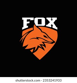 Fox Shield mascot esport logo design.