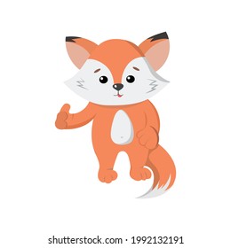 Fox Showing Thumbs Vector Illustration Stock Vector (Royalty Free ...