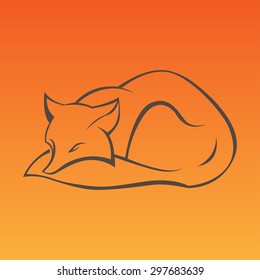 Fox sign in curve lines