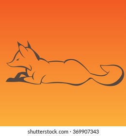 Fox sign in curve lines