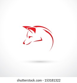 Fox sign    vector illustration