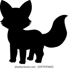 Fox silhouette so cute for design your artwork.