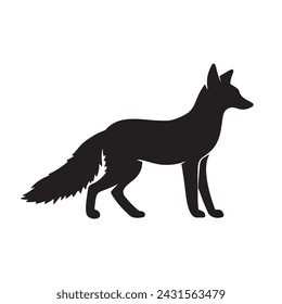 fox silhouette eps gratis con totalmente editable