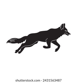 fox silhouette eps gratis con totalmente editable
