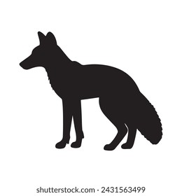fox silhouette eps gratis con totalmente editable