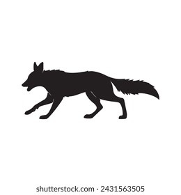 fox silhouette eps gratis con totalmente editable