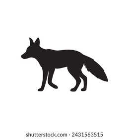 fox silhouette eps gratis con totalmente editable