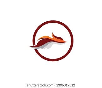 Fox silhouette icon logo vector