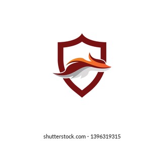 Fox silhouette icon logo vector