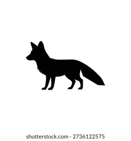 Fox silhouette icon vector illustration.



