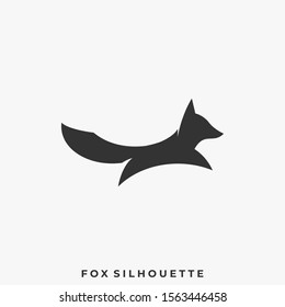 Fox Silhouette Illustration Vector Design Template. Suitable for Creative Industry, Multimedia, Entertainment, Educations, Shop, and any related Business