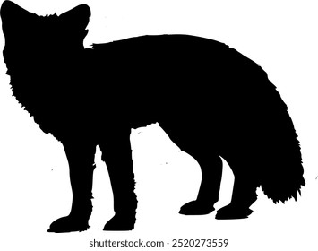 fox silhouette. illustration in vector graphics