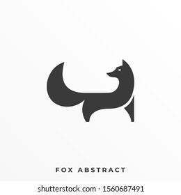 Plantilla de vectores de ilustración de Fox Silhouette, adecuada para la industria creativa, multimedia, entretenimiento, educación, tienda y cualquier otro negocio relacionado