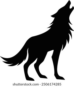fox silhouette isolated, fox logo icon symbol illustration black color Vector illustration EPS 10