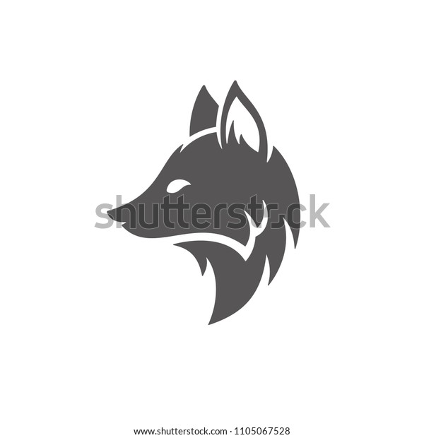 Fox Silhouette Isolated On White Background Stock Vector (Royalty Free ...