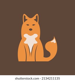 Vector de diseño de logotipo de silicona de Fox. Plantilla de diseño de logotipo de silueta animal