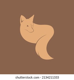 Fox Silhouette Logo Design Concept Vector. Animal Silhouette Logo Design Template