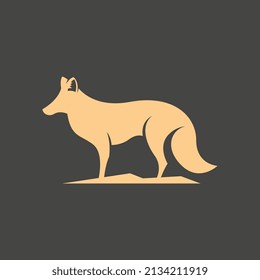 Fox Silhouette Logo Design Concept Vector. Animal Silhouette Logo Design Template