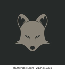 Vector de diseño de logotipo de silicona de Fox. Plantilla de diseño de logotipo de silueta animal