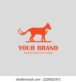  vector de diseño del logotipo de la silueta de Fox