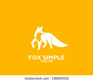 fox silhouette logo icon designs illustration template