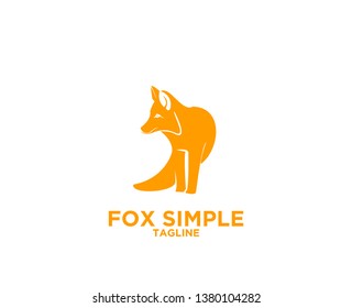 fox silhouette logo icon designs illustration template
