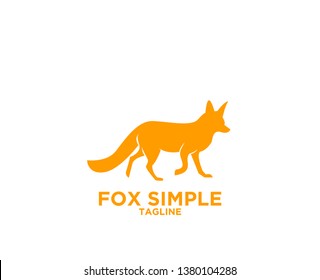 fox silhouette logo icon designs illustration template