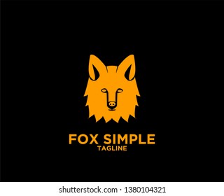 fox silhouette logo icon designs illustration template