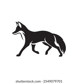 Fox silhouette logo style illustration