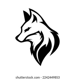Fox silhouette logo symbol design illustration. Clean logo mark design. Illustration for personal or commercial business branding.